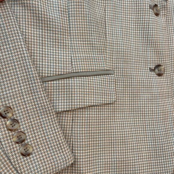~ Pendleton 14p Blazer Jacket Women Virgin Wool Houndstooth Notch Collar Petite - Picture 4 of 12